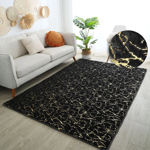 Faux Rabbit Fur Rug for Living Room Luxury Plush Carpet Mat for Bedroom and Bathroom