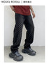 Black Men's Designer Jeans Straight Leg Baggy Denim Trousers