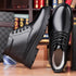 Handmade Mens Ankle Boots Casual Leather Shoes for Winter Outdoor Use