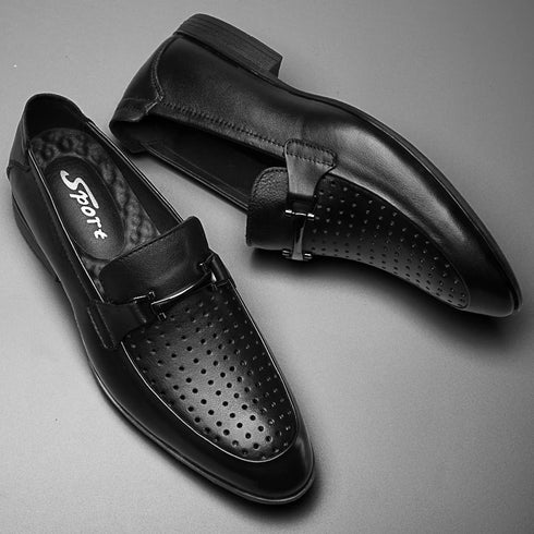 Luxury Handmade Men's Casual Loafer Shoes - Genuine Leather Slip-On Moccasins for Formal and Everyday Occasions