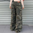 Women Y2K Camouflage Cargo Jeans Vintage High Waist Pants