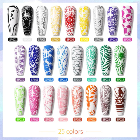 10ml Nail Stamping Polish for Stunning Metallic Mirror Effect - Gold, Silver, and Vibrant Colors for DIY Nail Art Designs