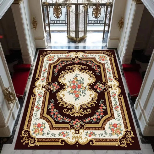 Luxury Floral Area Rug for Living Room and Bedroom Home Decoration
