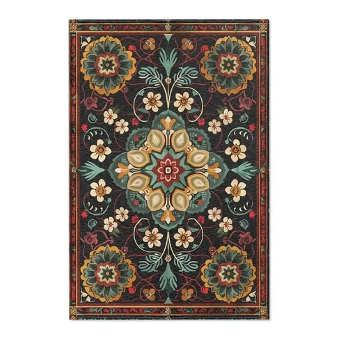 Floral Persian Area Rug Modern Classic Carpet for Living Room and Bedroom Decor
