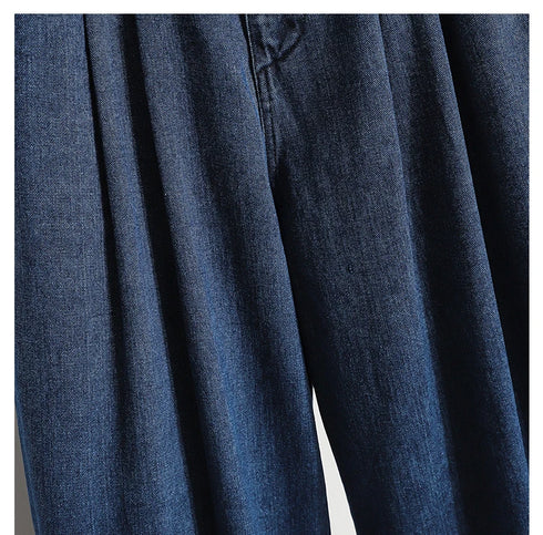 Women Casual Jeans Korean Style Streetwear Loose High Waist Denim Pants