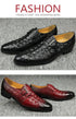 Luxury Crocodile Pattern Formal Leather Shoes for Men Monk Strap Oxford Style Loafers