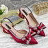 Italian Design Elegant Women's Rhinestone Heels Set