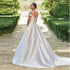 Flavinke Customized Pleat Satin Sweetheart Wedding Dresses With Pockets