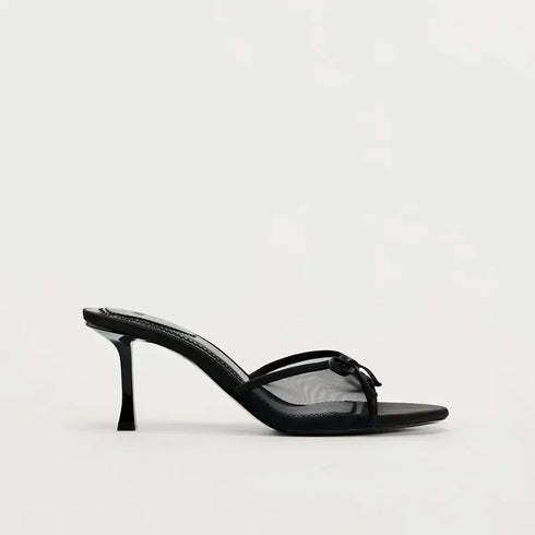 Elegant Strappy Cat Heel Clip Toe Sandals For Women
