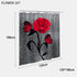 Red Rose and Butterfly Bathroom Mat and Shower Curtain Set Waterproof Eco-Friendly Design