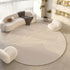 Cream Style Rugs for Bedroom Soft Fluffy Round Living Room Floor Mat