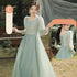 Bridesmaid Dress Elegant Tulle With Bow A Line Long Dress For Wedding Party Celebration Bridesmaid Dresses