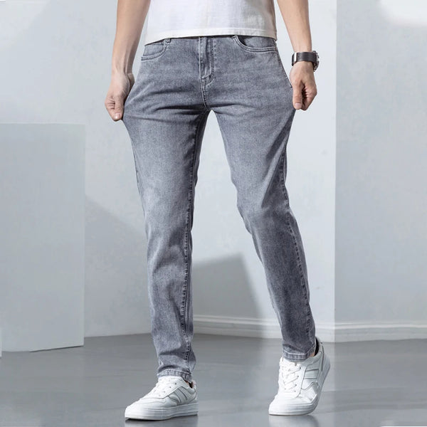 Korean Streetwear Jeans For Men Casual Denim Trousers