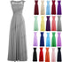 Bridesmaid Dress A-Line Chiffon Beading Applique Backless Floor Length Evening Dress