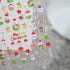 Adorable Pink Christmas Nail Art Stickers with Shiny Shells, Cute Snowflakes, Stars, and Wreaths - 5D Embossed Nail Decorations for Festive Nail Designs