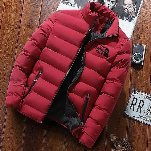Men's Warm Stand Collar Winter Down Jacket - Casual Street Fashion Parka for Autumn and Winter Adventures