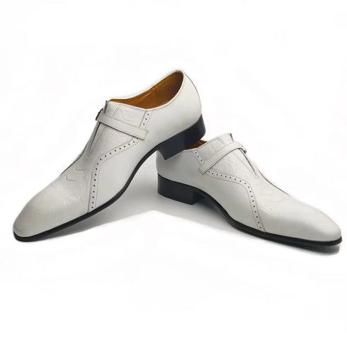 Men's Genuine Leather Loafers Comfortable Formal Shoes for Office Wedding Party