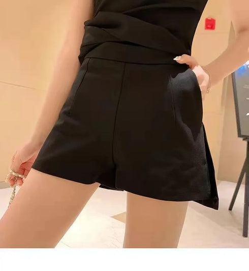 Women's Suit Chinese Style Outfits Matching Crop Top Shorts Two Piece Sets Summer Retro Cheongsam Lady Clothes