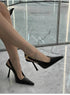 Pointed Stiletto Heels Women Pumps Patent Leather Elegant Office Shoes