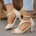 Sexy Fish Mouth Back Zipper High Heel Sandals Women