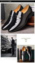 Luxury Oxford Leather Shoes for Men Breathable Patent Formal Footwear for Office and Wedding