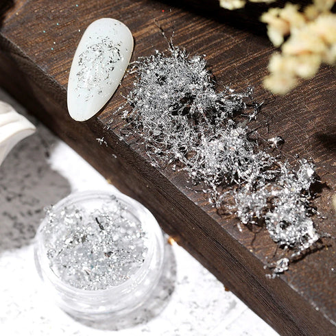 Sparkly Chameleon Nail Glitter Flakes - Irregular Gradient Sequins Powder for Gel Polish Nail Manicure Decoration and DIY Charms