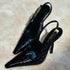 Pointed Stiletto Heels Women Pumps Patent Leather Elegant Office Shoes