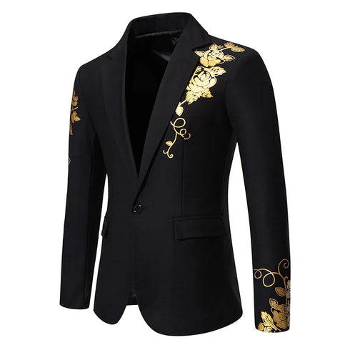 Paisley Print Slim Fit Suit Coat for Men - Casual Business Wedding Party Office Attire