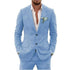 Men's Retro Linen Suit Set for Beach Weddings and Summer Events