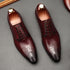 Handmade Mens Dress Shoes Luxury Genuine Leather British Trend Brogues Wedding Business Shoes