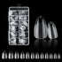 120Pcs Clear Frosted Stiletto, Almond, and Square Fake Nails - Full Coverage Gel X Coffin Manicure Tips for Stunning Autumn Nails