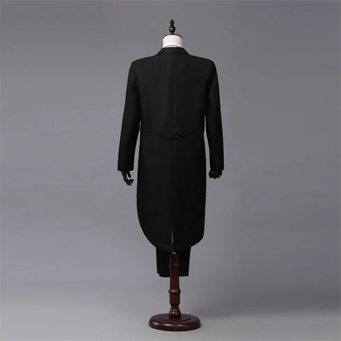 Sophisticated Tailcoat Suit for Performers - Stylish Casual Stage Jacket for All Seasons