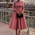 Elegant Women Party Dresses A Line with Waist Belt for Classy Office and Wedding Guests