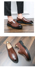 Fashion Men's Dress Shoes Formal Loafers Leather Wedding Shoes for Men