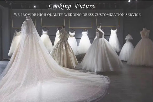 Customized Short Wedding Dress With Plunging V-Neck Pearls Flowers Mini Bridal Gown