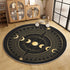 Sun Moon Round Area Rug Soft Non-Slip Mat for Bedroom and Living Room