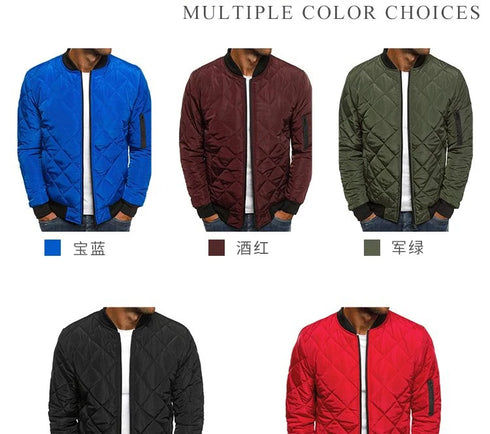 Lightweight Cotton Jacket for Men - Vintage Style Baseball Collar Outerwear with Long Sleeves, Perfect for Autumn and Winter Casual Wear