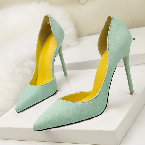 Sexy Pointed Toe Stiletto Party Heels for Women - Hollow High Heels 10 cm