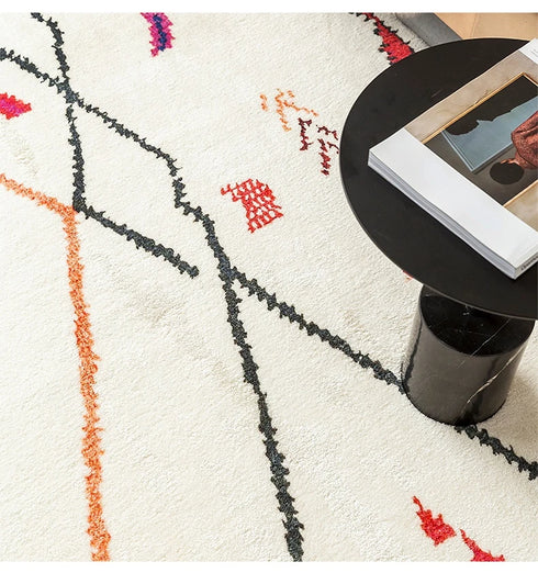 Ethnic Style Large Area Carpet for Living Room and Bedroom Plush Mat Home Decoration