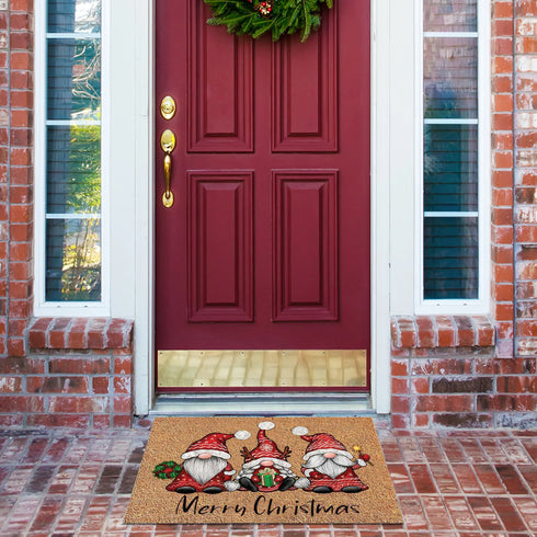 Festive Gnome Christmas Doormat - Holiday Cheer, Non-Slip
