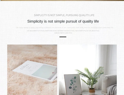 Plush Round Rug Mat for Living Room and Bedroom Home Decor