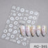 5D Embossed Nail Art Stickers - Semi-Transparent White Bowknots Adhesive Sliders for Creative Manicure Decorations and Nail Art Accessories