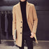 Men's Slim Fit Trench Coat for Fall and Winter - Stylish Woolen Blended Outwear for Business Casual and Travel