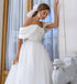 Elegant Off The Shoulder Organza Wedding Dresses A-Line Boho Gowns