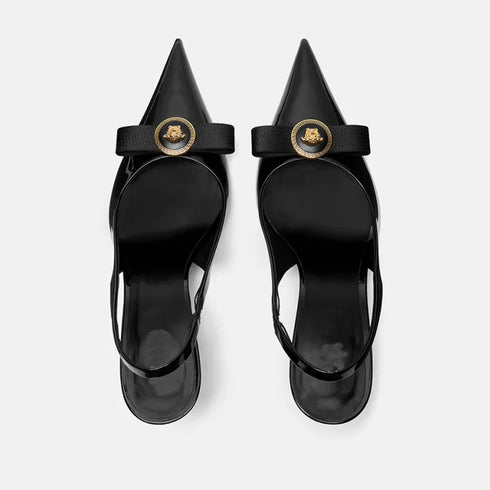 French Temperament Bow Pointed Toe Thin Heels For Women