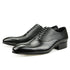 Elegant Black Leather Oxfords for Men Lace Up Formal Office and Wedding Shoes
