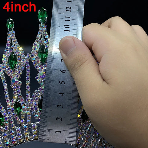Elegant Rhinestone Tiara Crown for Pageants and Wedding Events