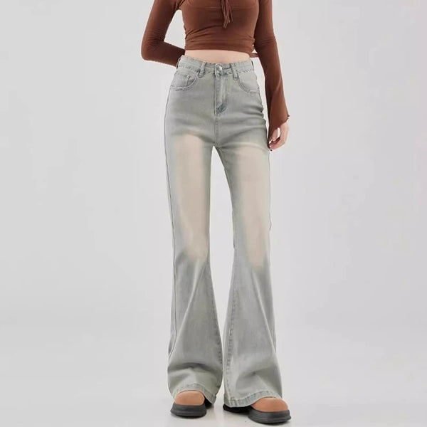 High Waist Retro Jeans For Women Flared Leg Denim Pants Casual Everyday Comfortable Stretch Vintage Inspired