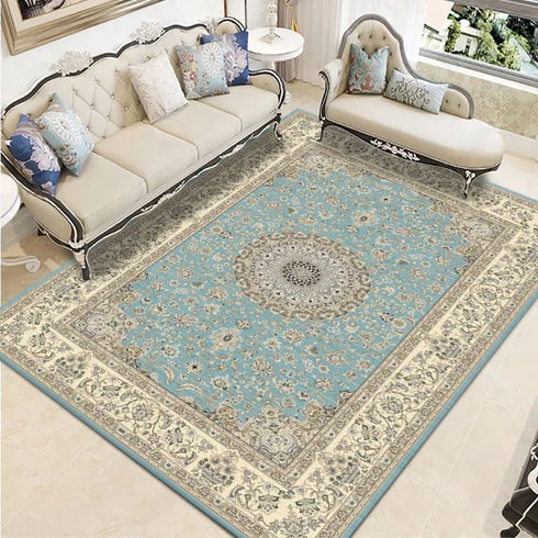 Retro Persian Carpet Blanket for Bedroom and Living Room Decor