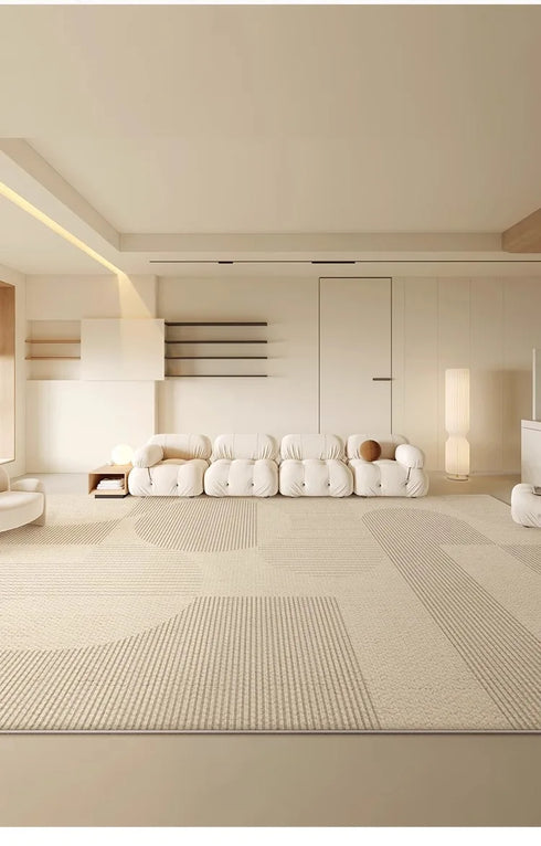Large Size Geometric Living Room Carpet Luxury Home Decoration Rug Easy To Clean Non-Slip Bedroom Mat